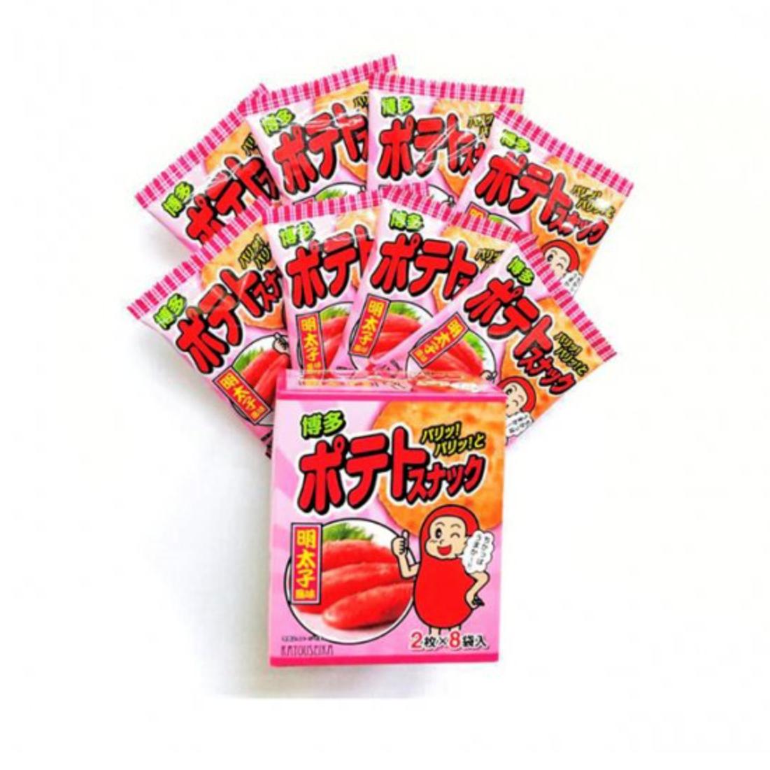 Potato snack mentaiko flavor 2 pieces x 8 bags