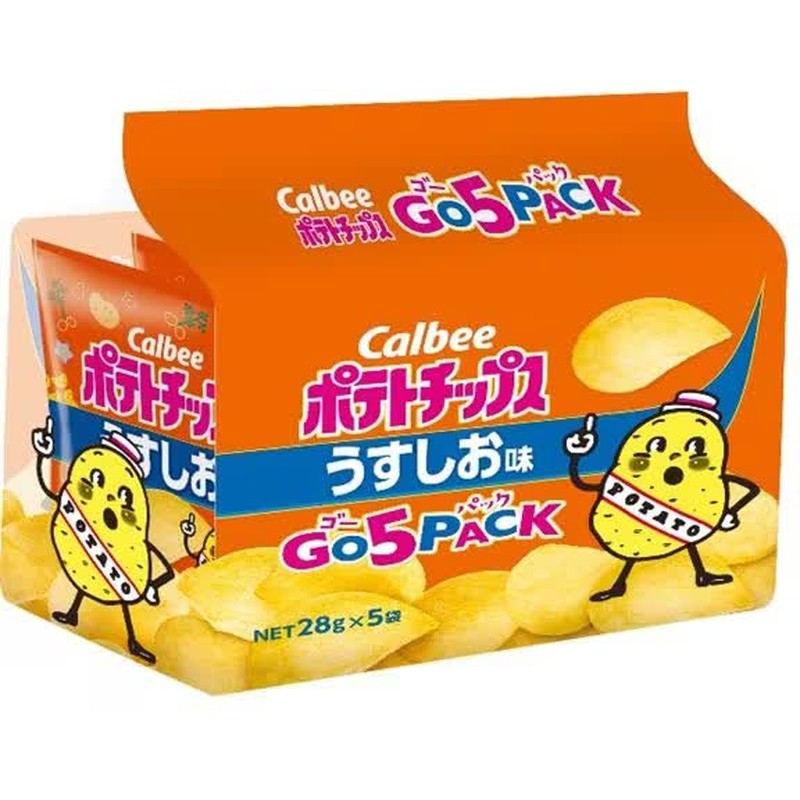 Calbee 薯片 淡盐味 GO5PACK 28g x 5 包