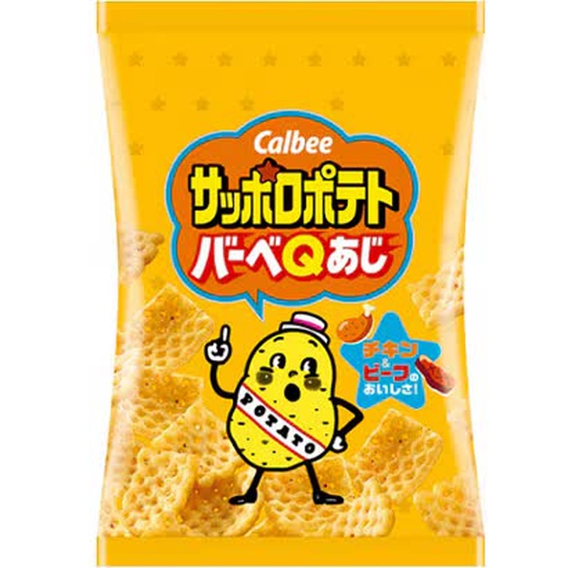 Calbee Sapporo Potato BarbeQ Flavor 24g [Set of 24]