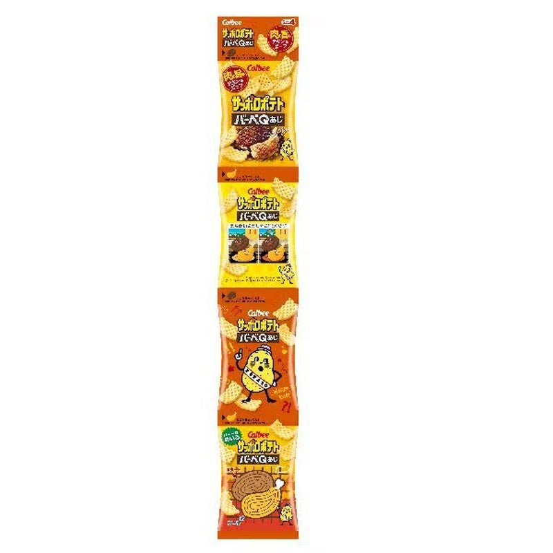 Calbee Sapporo Potato BarbeQ Flavor Mini 4 Packs 9g x 4 Bags