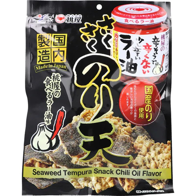 Yamaei Foods Crispy Nori Tempura Momoya Chili Oil Flavor 65g