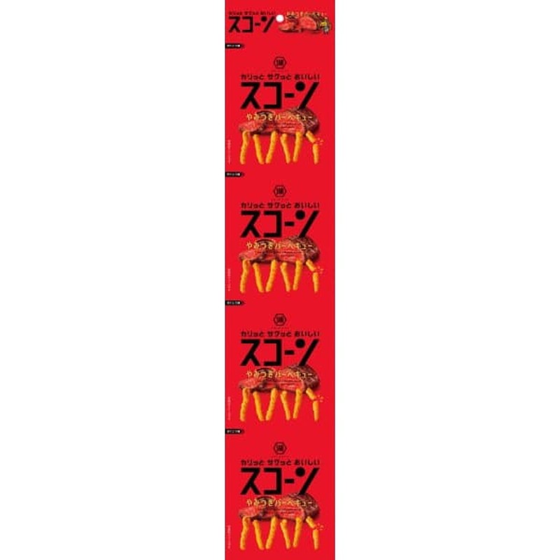 Koikeya 4-pack Scone Addictive BBQ 60g [1 bag 15g x 4 bags]