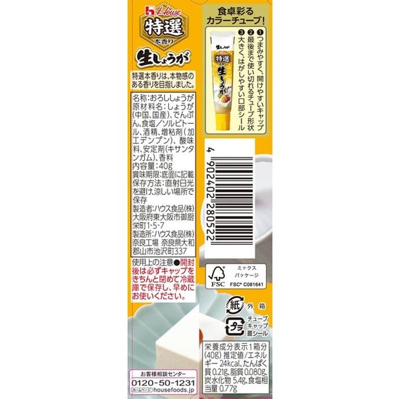 House Foods Specially Selected Fresh Ginger 40g [Spice paste]