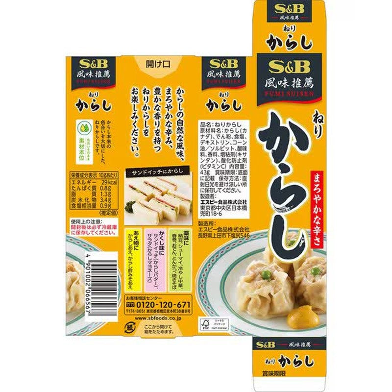 S&B Foods Flavor Recommended Mustard 43g [Spicy Seasoning]