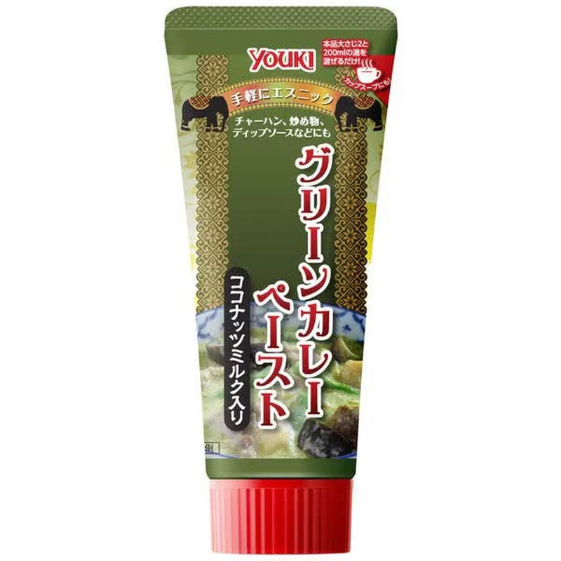 Yuuki Foods Green Curry Paste [Ethnic seasoning with coconut milk, tube type, 100g]