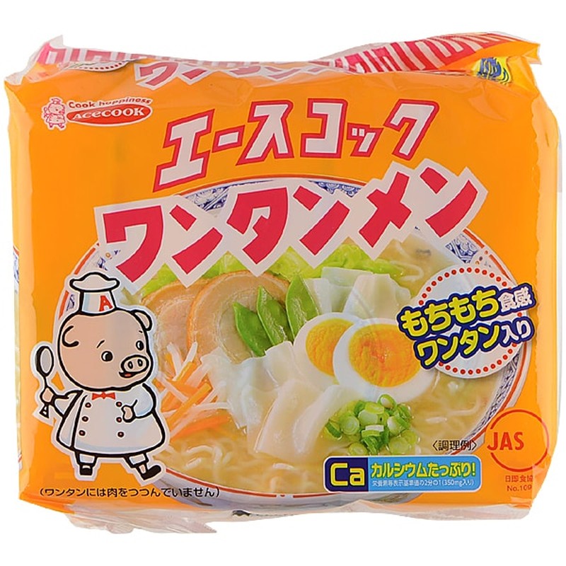 Acecook Wontonmen [Bag noodles 95g x 5 meal packs]