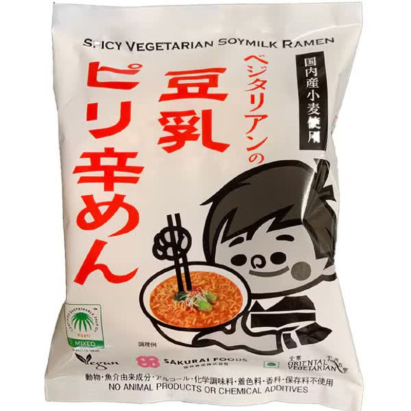樱井食品素食辣豆浆面 138g