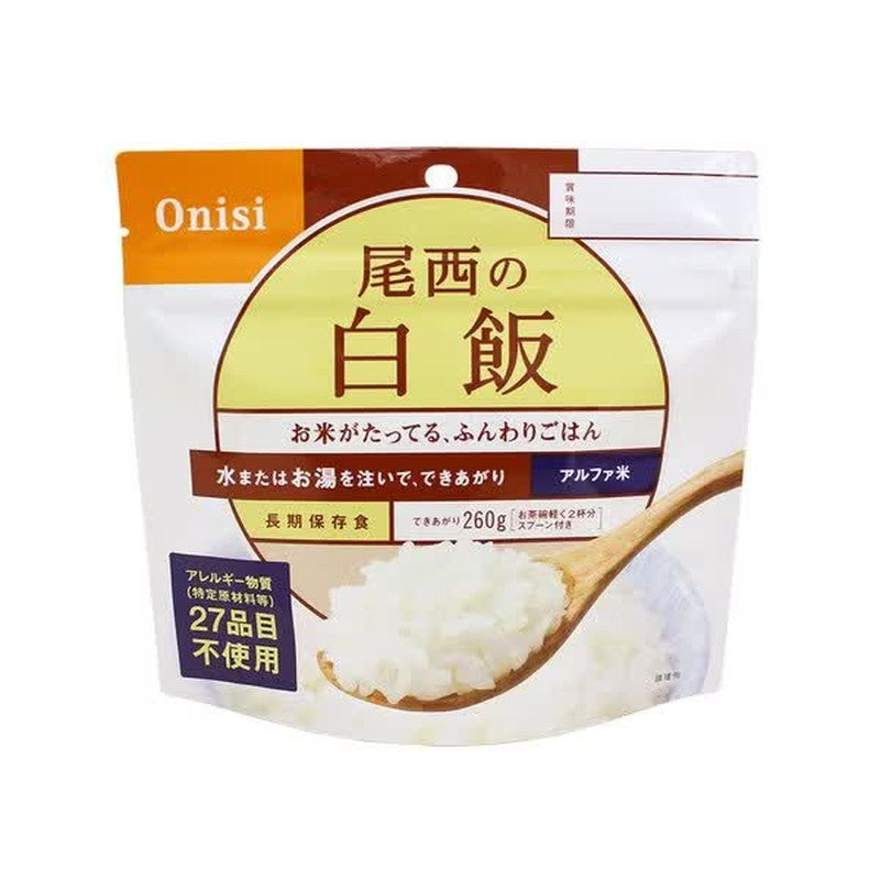 大西食品 Alpha Rice 大西白米 1人份 [长期储存食品]