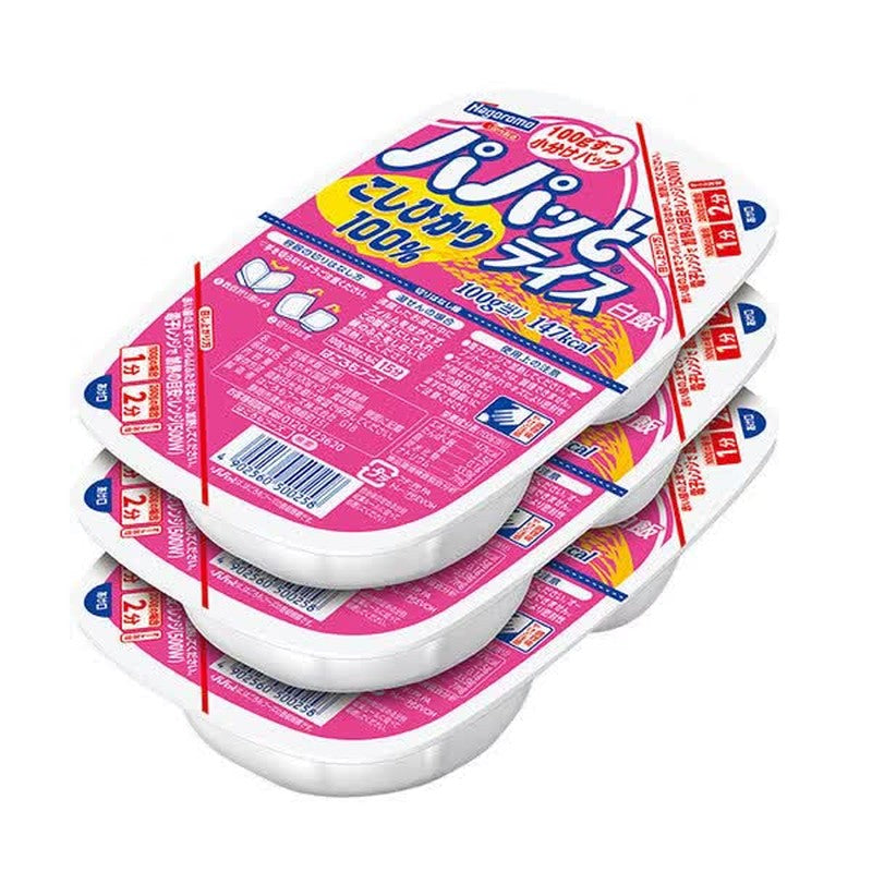 羽衣食品 Papatto Rice 100% Koshihikari 200g x 3 包 [蒸煮米]