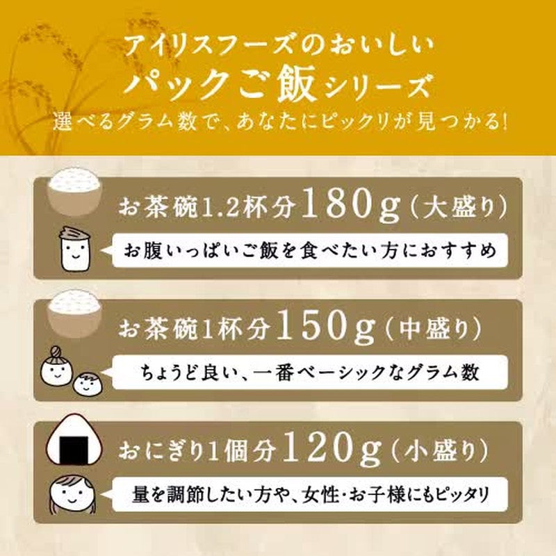 Iris Foods 低温加工大米制成的美味米饭 100%国产大米 180g x 24P [米包]