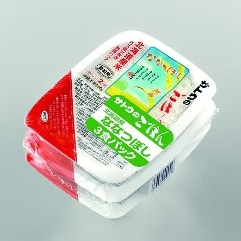 佐藤食品 佐藤米 北海道七星米 200g x 3包 600g [蒸煮米饭]