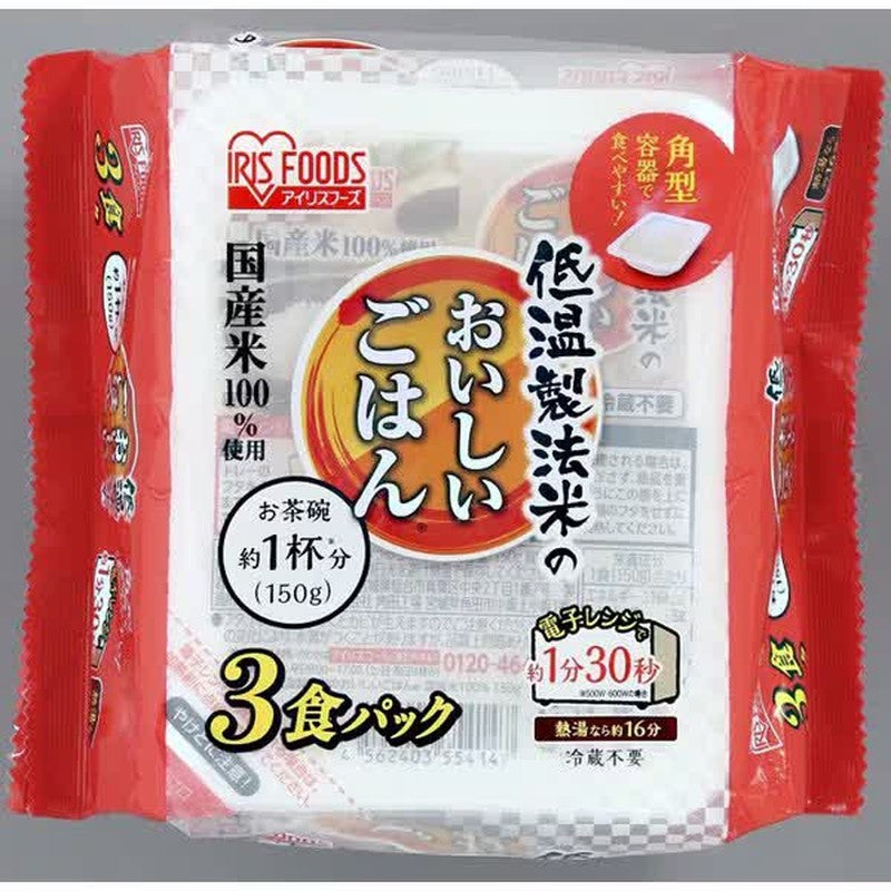 Iris Foods 低温包装米饭 150g x 3包 x 8袋 (24餐) [蒸煮米饭]