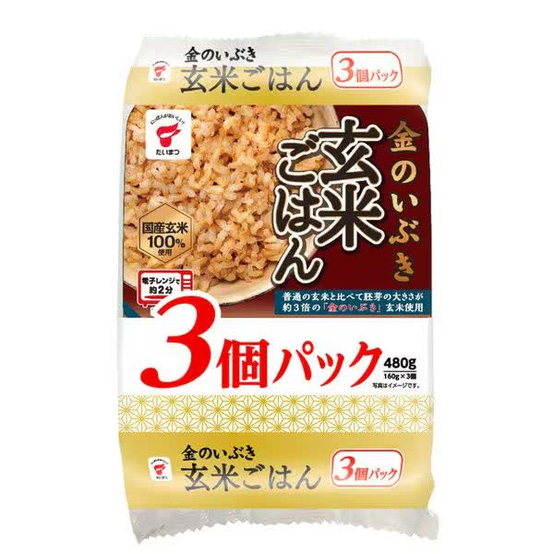 太松食品 金之伊吹糙米 3袋装 [袋装米]