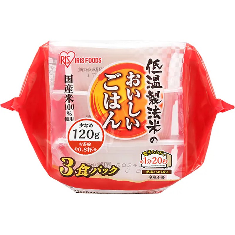 Iris Foods 低温加工大米制成的美味米饭，100%国产大米，120g x 3P