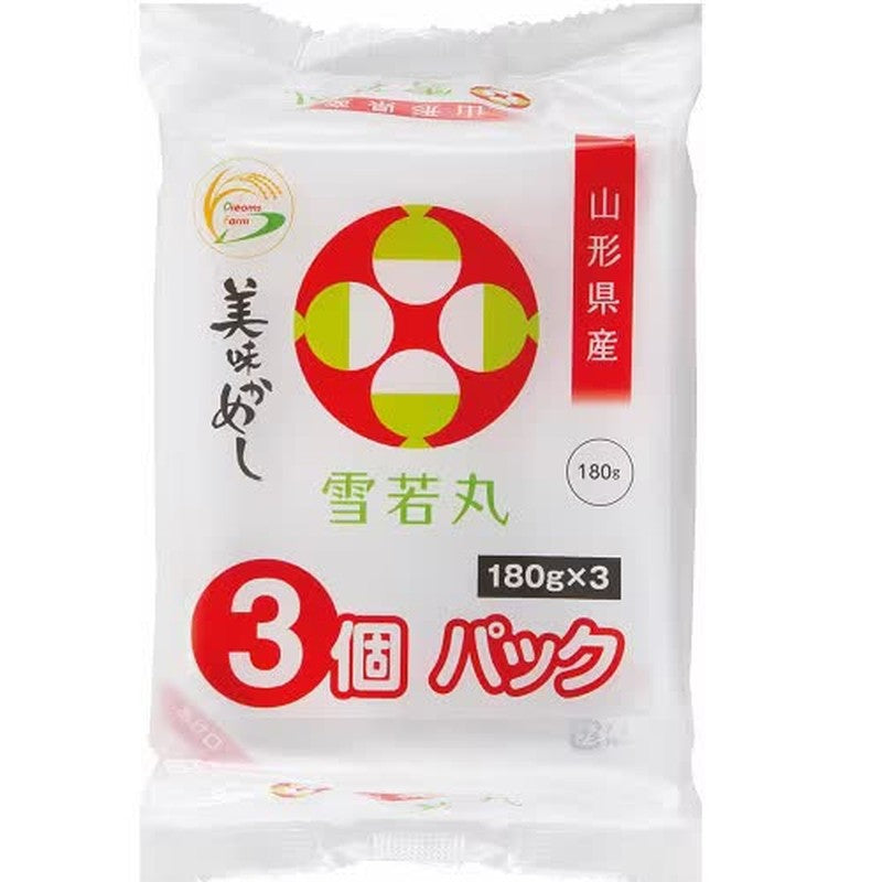 梦想农场 美味龟食雪若丸 (山形县) 180g x 3包 [米饭包]
