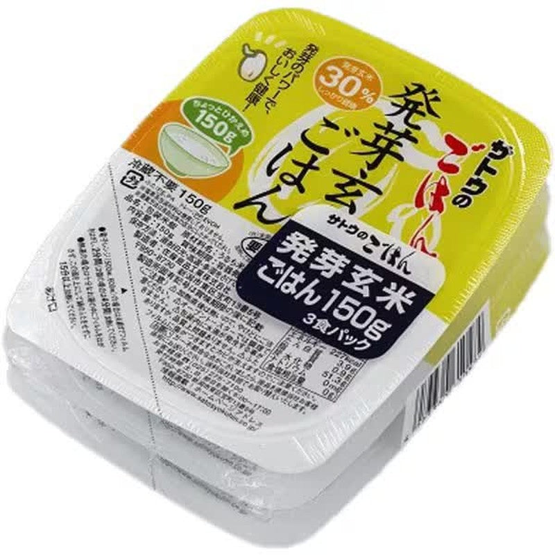 佐藤食品 佐藤发芽糙米 150g x 3包 450g [蒸煮米饭]