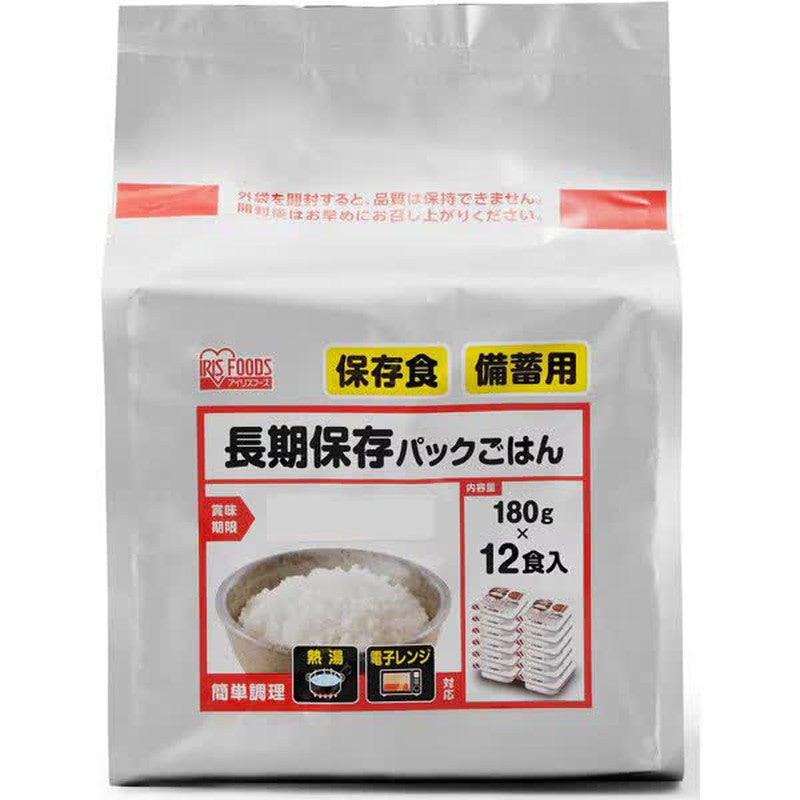 IRIS FOODS 长期保存包装大米 180g x 12P