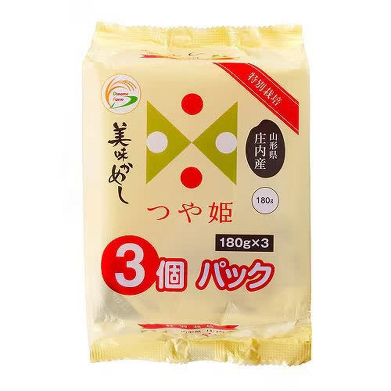 梦想农场美味龟饼浓姬（山形县庄内产）180g x 3包（米饭包）