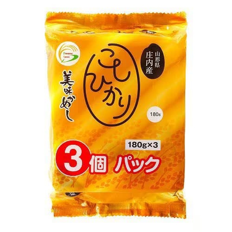 梦想农场 美味大米越光（山形县庄内产）180g x 3餐包（米包）