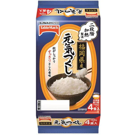 Table Mark Fukuoka Prefecture Genki Tsukushi (divided) 4 meals (150g x 2) x 2 [Retort rice]