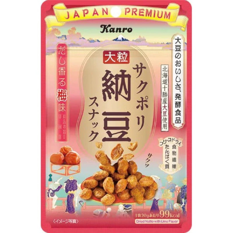 KANRO 甘乐 香脆纳豆鲣鱼梅子味零食 20克