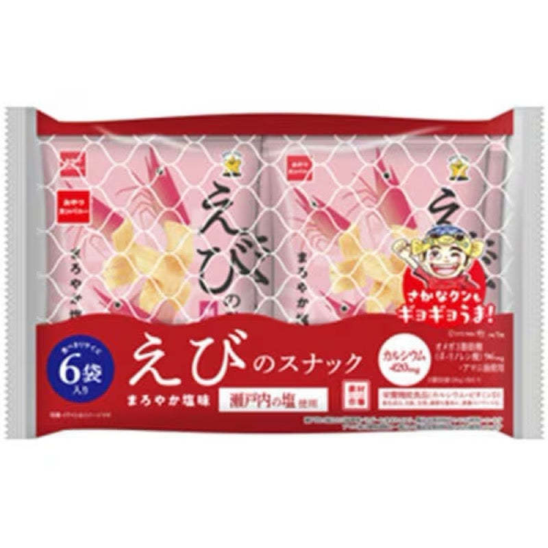 Oyatsu Company Mild Salt Shrimp Snack 15g x 6 Bags