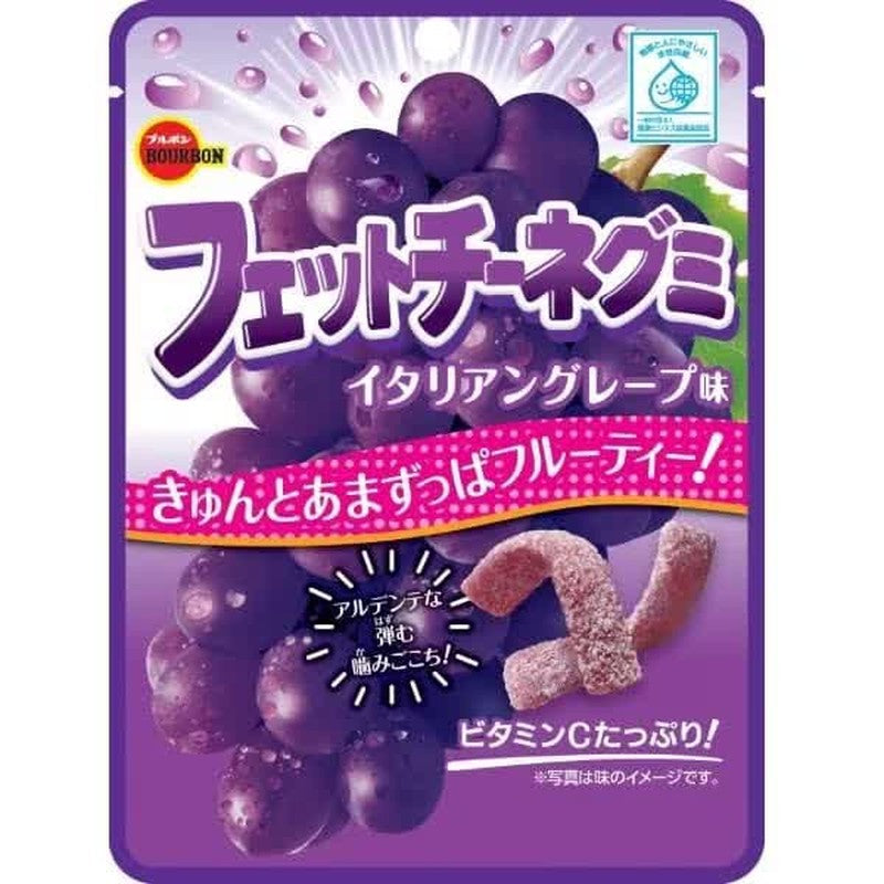 波本寬麵軟糖，義大利葡萄口味，50克