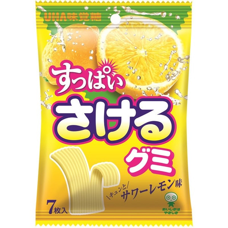 UHA Mikakuto Sour Sakeru Gummy Sour Lemon 7 pieces