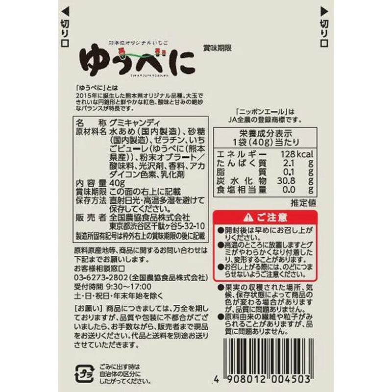 Nippon Ale Kumamoto Prefecture Yubeni Strawberry Gummy 40g