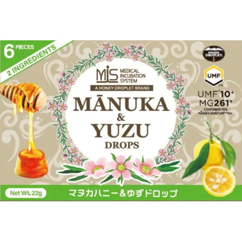 Honey Japan Manuka Honey Yuzu Drops 22g 6 Pieces