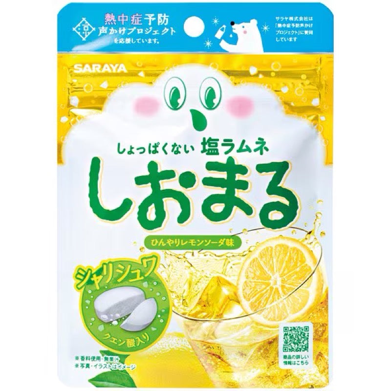 SARAYA Shiomaru Cooling Lemon Soda Salt Ramune 30g