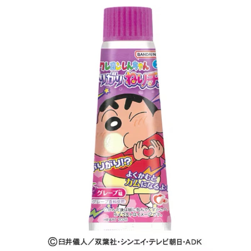 日本心形蠟筆小新軟糖 咖哩咖哩練切葡萄口香糖 30g