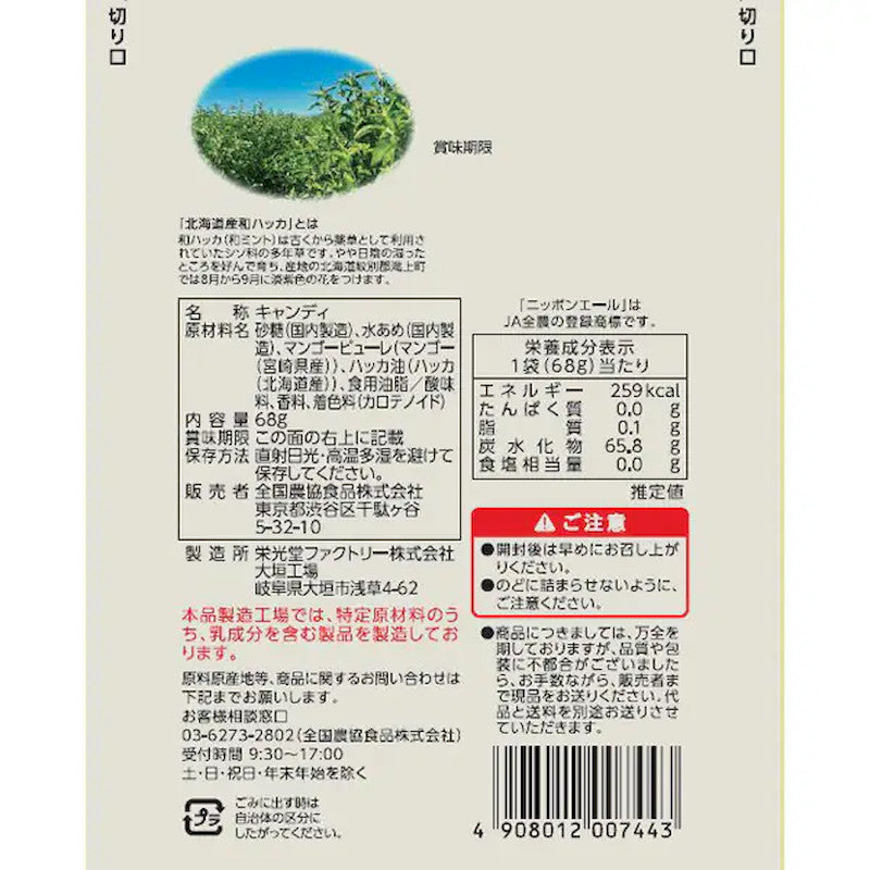 Nippon Yell Japanese Mint Mango Throat Drops 68g