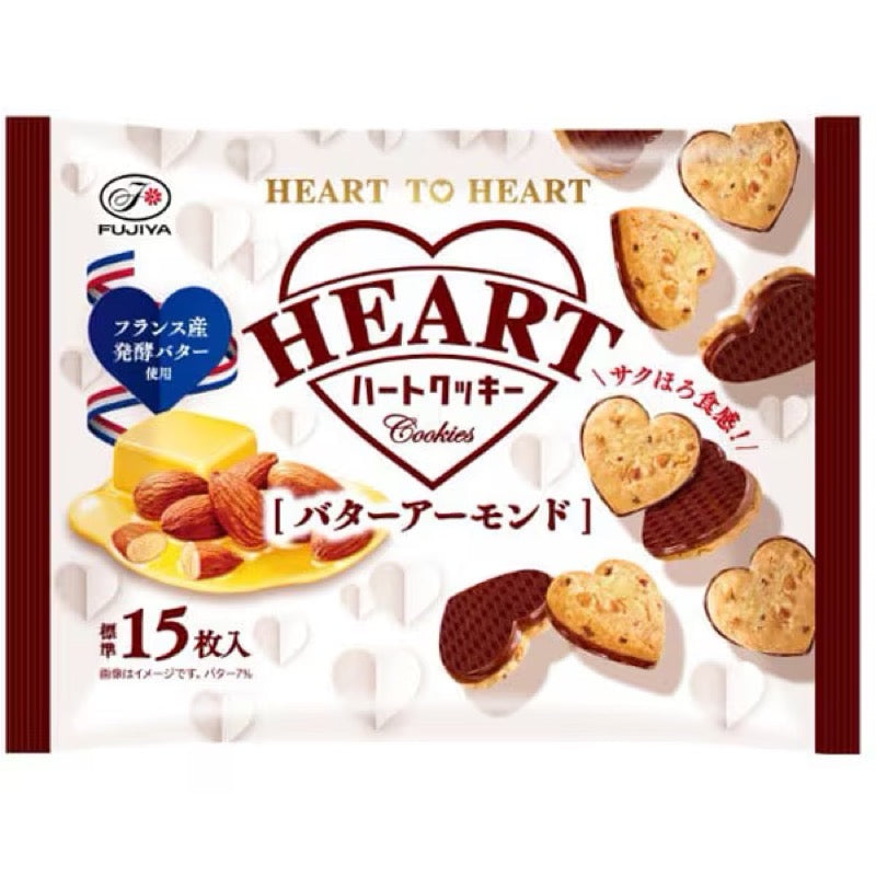 Fujiya Heart Cookies Butter Almond 108g