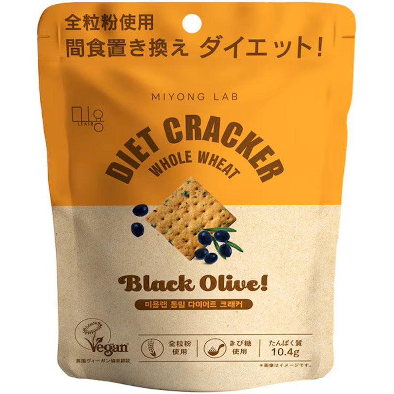 MIYONG LAB Whole Wheat Cracker, Black Olive 45g
