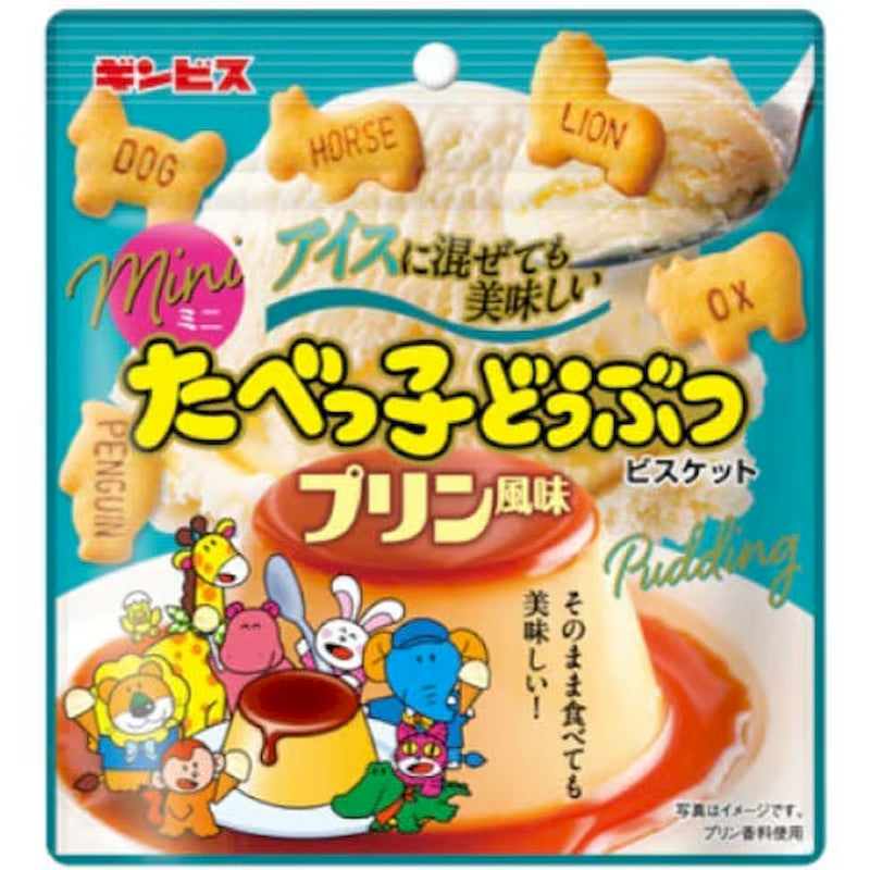 GINBIS Mini Tabekko Animal Pudding 40g