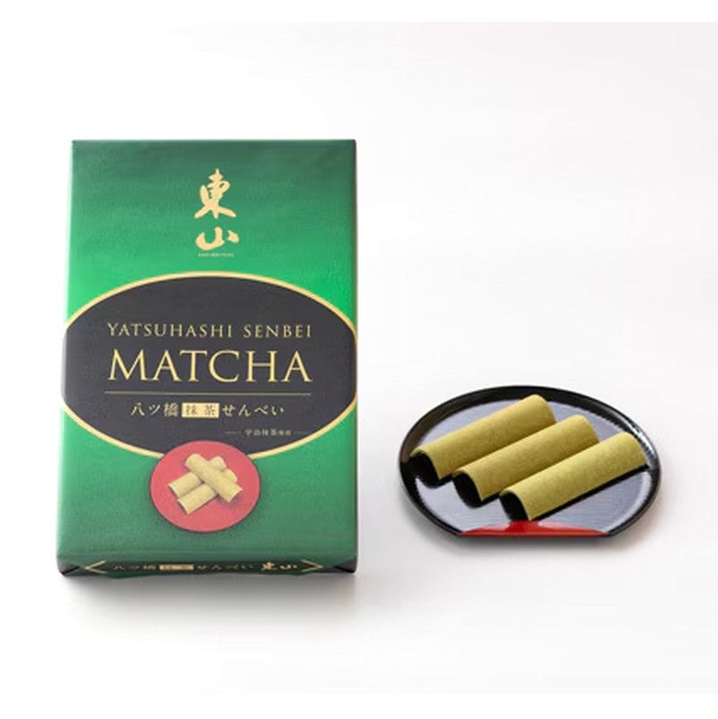 Higashiyama Yatsuhashi Honpo Yatsuhashi Rice Crackers, Matcha, 3-wrapped, 10 pieces