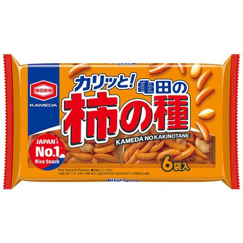 Kameda Seika Kameda's Kakinotane (Persimmon Seeds), 6 bags, 180g
