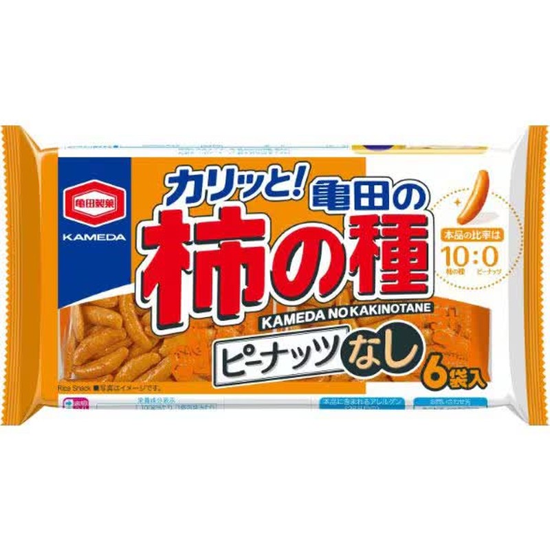 Kameda Seika Kameda's Kakinotane Peanut-Free, 6 bags, 135g