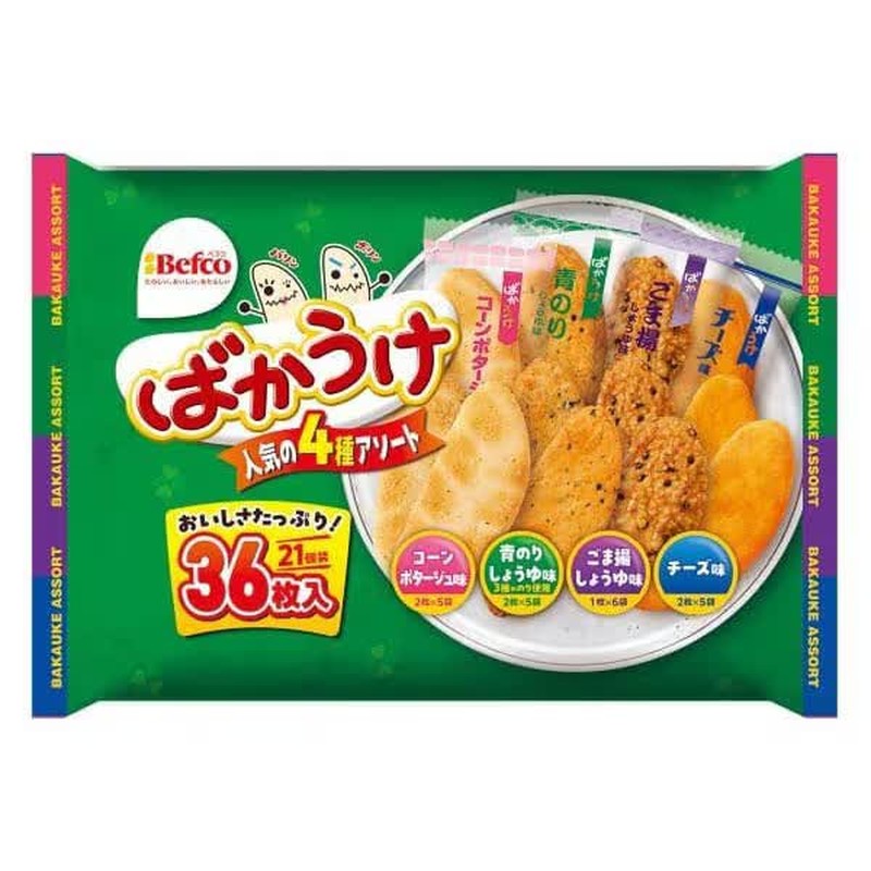 Kuriyama Rice Crackers N Bakauke Assortment 36 pieces
