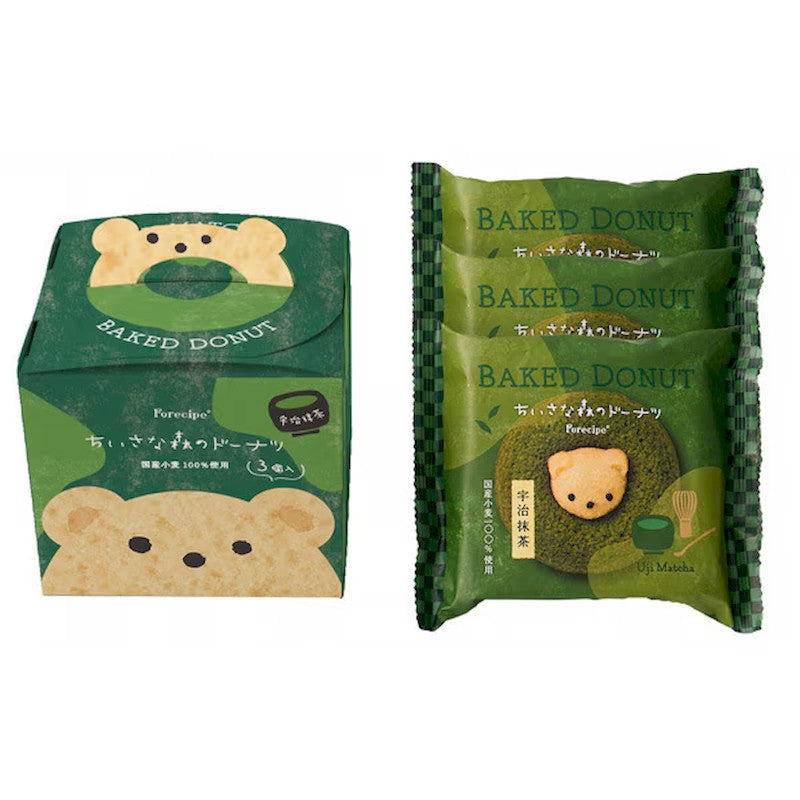 Adelie Little Forest Donut, Bear Uji Matcha 3pc