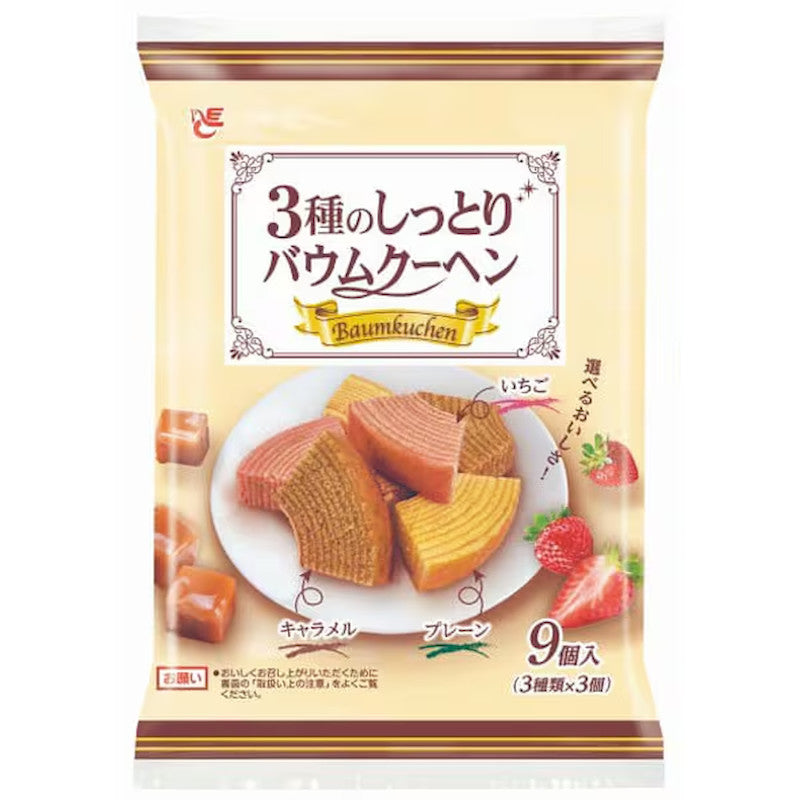 Ace Bakery Moist Baumkuchen 3 Flavors 9 Pieces