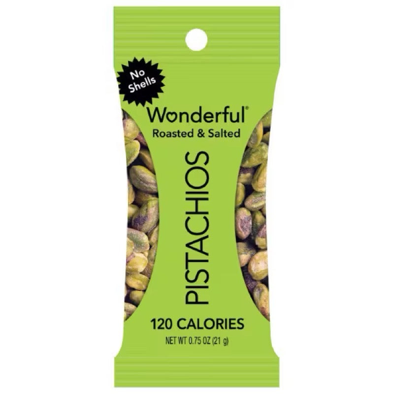 Wonderful Pistachios No Shells Roasted Salted 21g