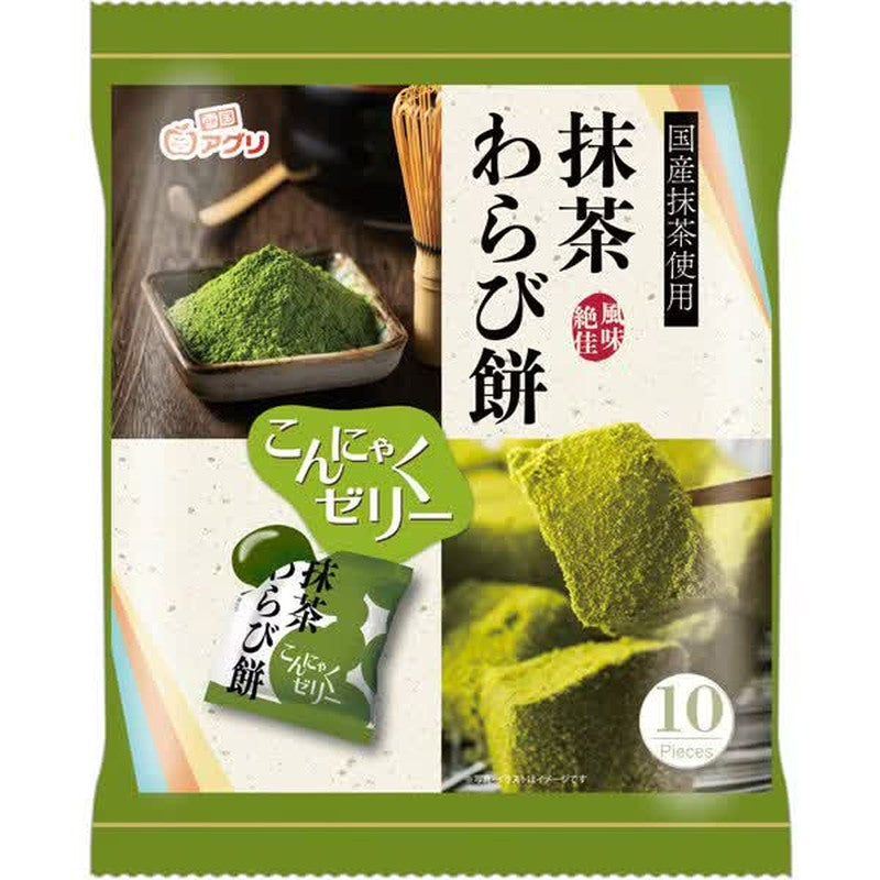Yukiguni Agri Matcha Warabimochi Konjac Jelly, 16g x 10 packs