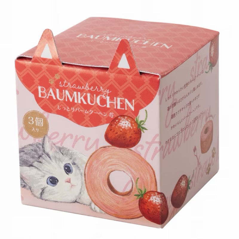 Adelie Moist Strawberry Baumkuchen 3 pieces