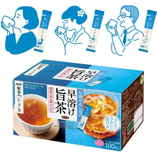 Ajinomoto AGF Shinchajin Quick-Dissolving Barley Tea Sticks (0.9g x 100 sticks) 90g [Powdered Tea]