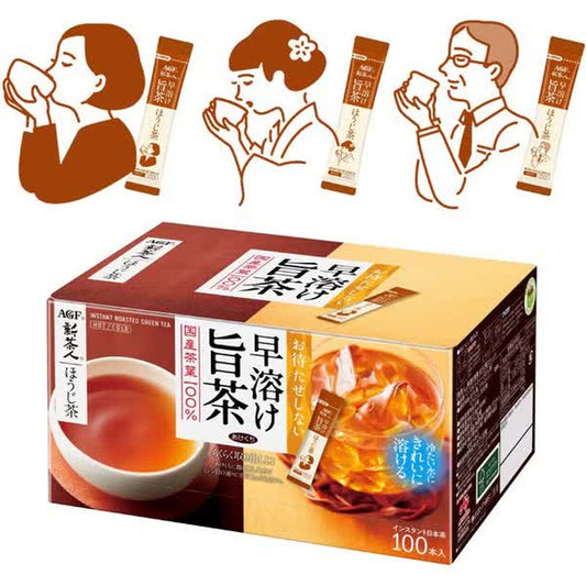 Ajinomoto AGF Shinchajin Quick-Dissolving Hojicha Sticks (0.8g x 100 sticks) 80g [Powdered Tea]