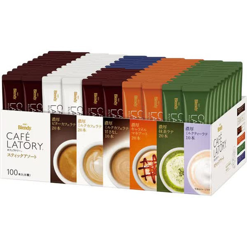 Blendy Blendy Cafe Latory Stick 什錦裝 100 支 [即溶咖啡]