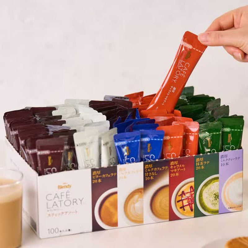 Blendy Blendy Cafe Latory Stick 什锦装 100 支 [速溶咖啡]
