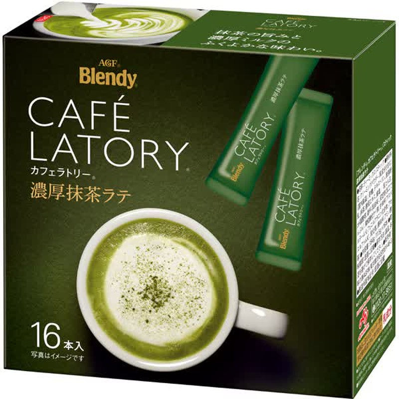 Blendy Blendy Cafe Latory Stick 濃抹茶拿鐵 16裝 [即溶咖啡]